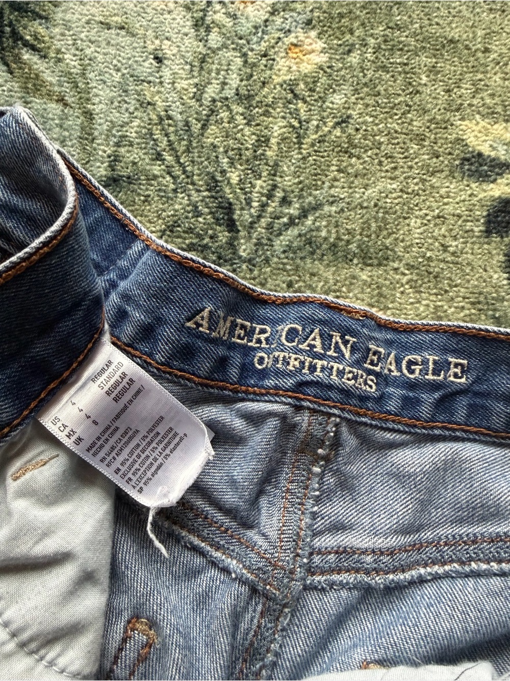 Upcycled American Eagle Fruit Shorts Size 4 - Picture 3 of 5